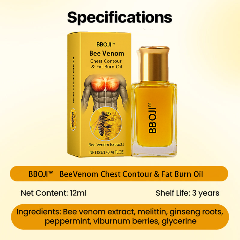 BeeVenom Chest Contour & Fat Burn Oil
