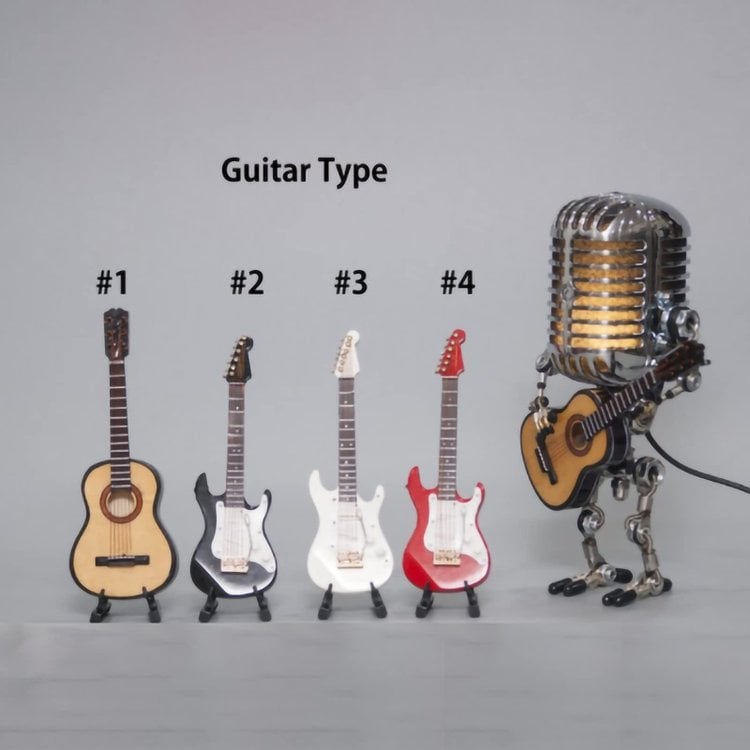 LAST DAY 65% OFF🎁Vintage Metal Microphone Robot Desk Lamp🎸(Get Free Guitar)
