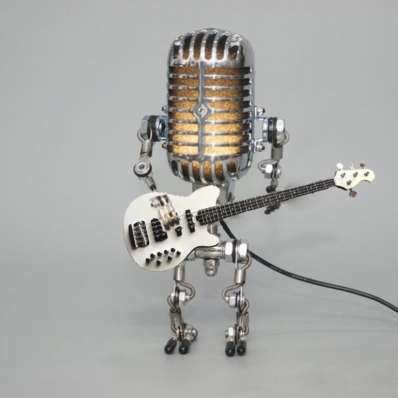 LAST DAY 65% OFF🎁Vintage Metal Microphone Robot Desk Lamp🎸(Get Free Guitar)