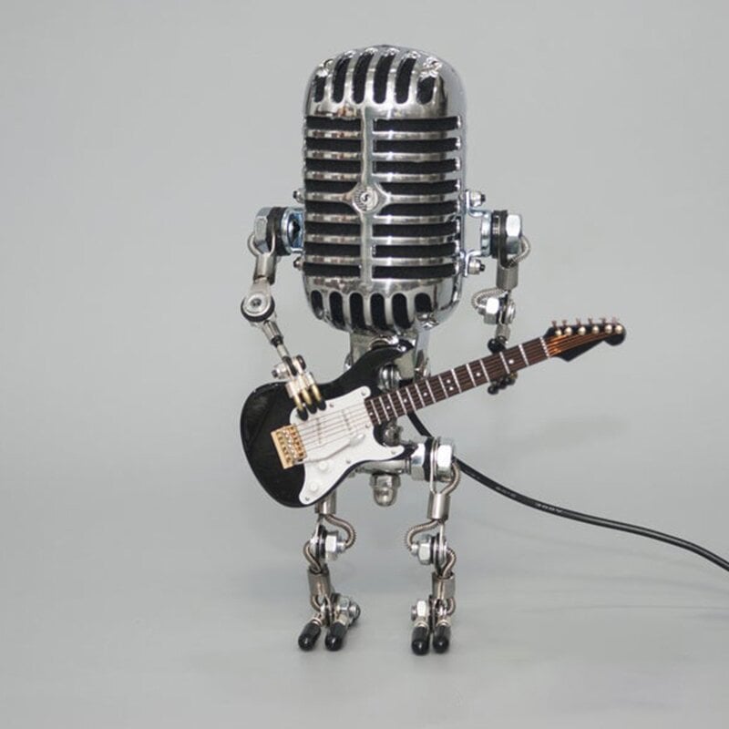 LAST DAY 65% OFF🎁Vintage Metal Microphone Robot Desk Lamp🎸(Get Free Guitar)