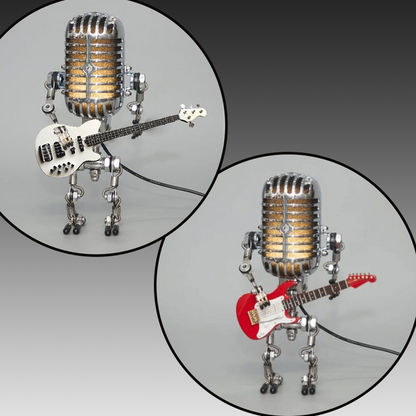 LAST DAY 65% OFF🎁Vintage Metal Microphone Robot Desk Lamp🎸(Get Free Guitar)
