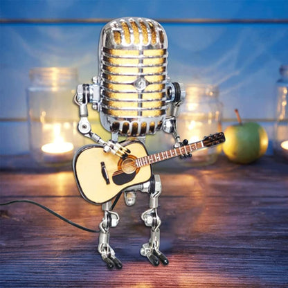 LAST DAY 65% OFF🎁Vintage Metal Microphone Robot Desk Lamp🎸(Get Free Guitar)